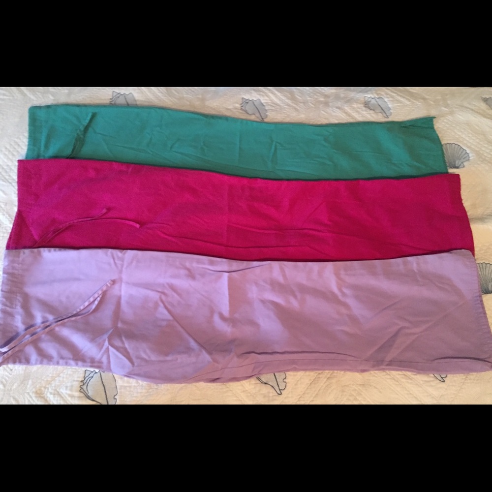 3 PAIRS OF CHEROKEE SCRUB BOTTOMS PANTS EUC M
